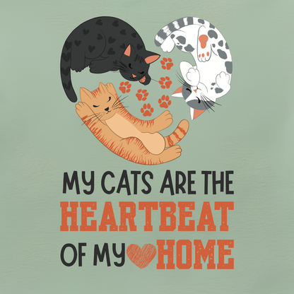 Unisex Classic Crew tee-Cat Heartbeat Home Graphic Tee | Funny Cat Lover Apparel