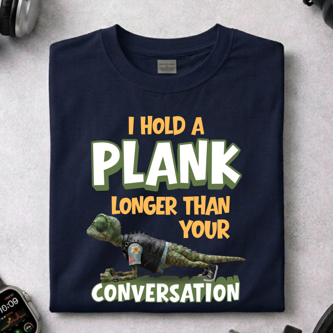 Unisex Classic Crew Graphic Tee -Sarcastic Fitness Quote T-Shirt - Lizard Plank