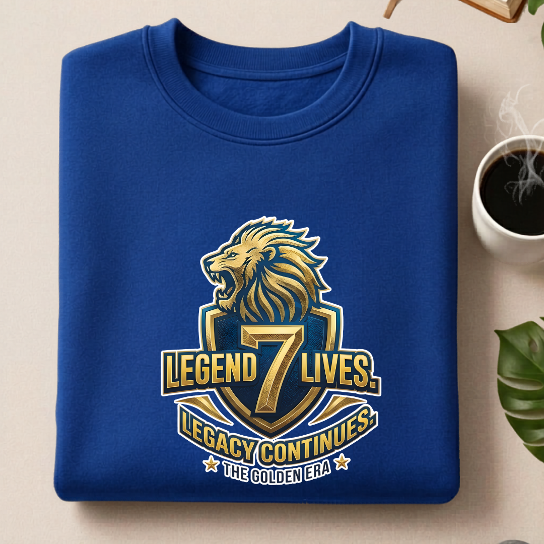 Front view of Cocoberrys Legend edition premium cotton t-shirt for MS Dhoni and CSK fans, perfect for IPL 2026 cricket matches.